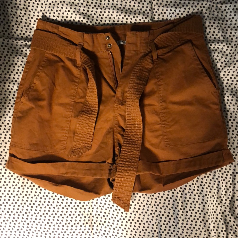 high waisted copper shorts